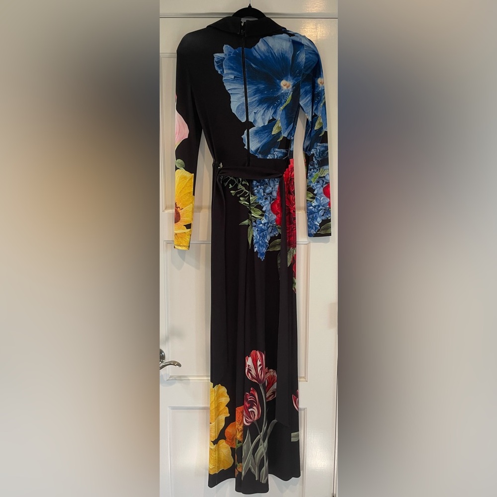Alice + Olivia MELINDA WIDE LEG WRAP JUMPSUIT NWT size 0 - Picture 8 of 10